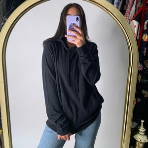 Vince Lightweight Black Hoodie